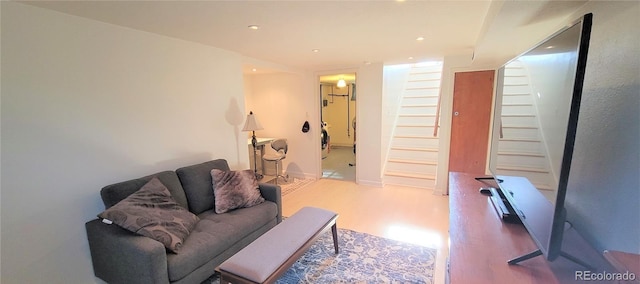 4901 Grove St, Denver, CO 80221 - living area featuring stairway and recessed lighting