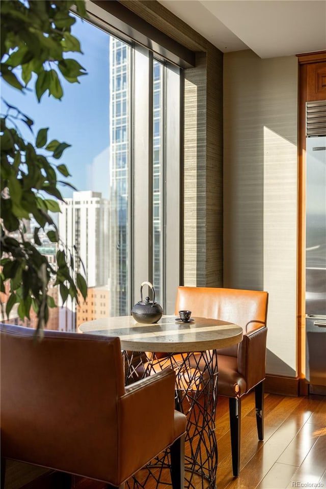 interior space featuring hardwood / wood-style floors