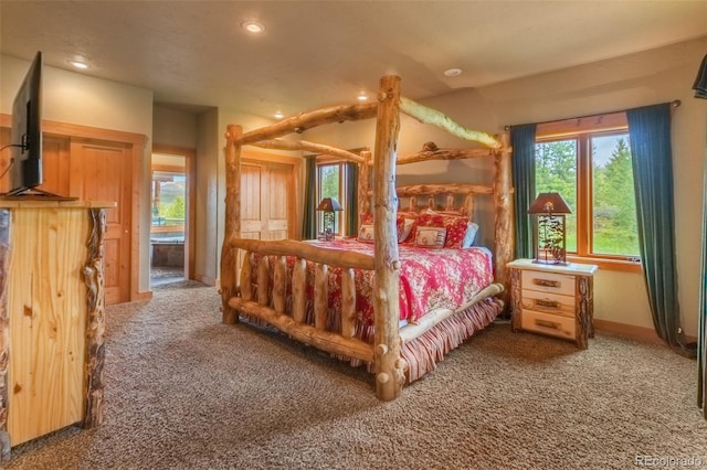 291 County Road 452, Grand Lake, CO 80447 - bedroom with carpet flooring, recessed lighting, and baseboards