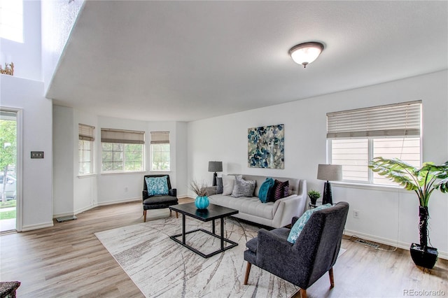 11183 E 114th Ave, Commerce City, CO 80640 - living area featuring light wood-style floors and baseboards