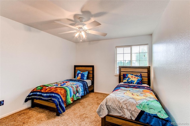 11183 E 114th Ave, Commerce City, CO 80640 - bedroom with carpet, baseboards, and a ceiling fan