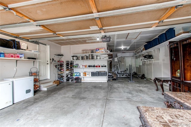 11183 E 114th Ave, Commerce City, CO 80640 - garage featuring fridge and a garage door opener