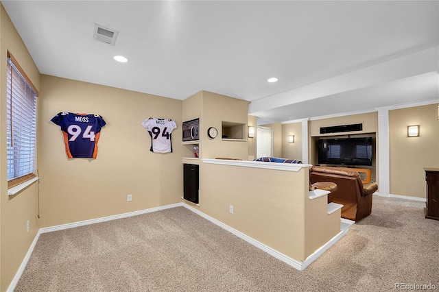 view of carpeted living room