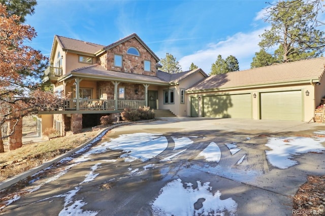 view of front of home featuring a garage