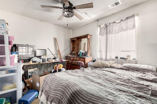 2201 Sable Blvd Unit 1003, Aurora, CO 80011 - bedroom with a textured ceiling and ceiling fan