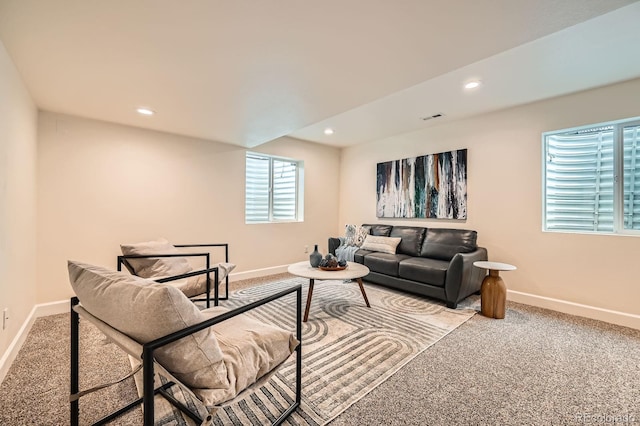 2150 Wagon Way, Louisville, CO 80027 - carpeted living room with baseboards and recessed lighting