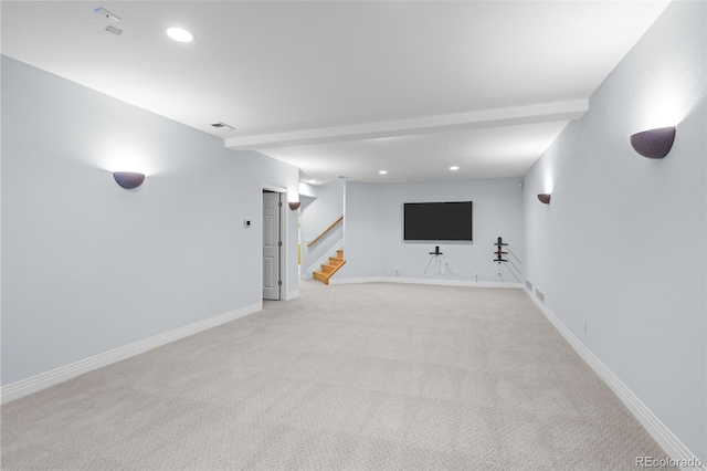 222 S Olive St, Denver, CO 80230 - home theater featuring recessed lighting and light colored carpet