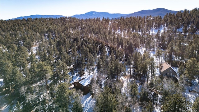 bird's eye view featuring a mountain view