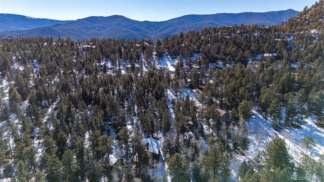 bird's eye view featuring a mountain view