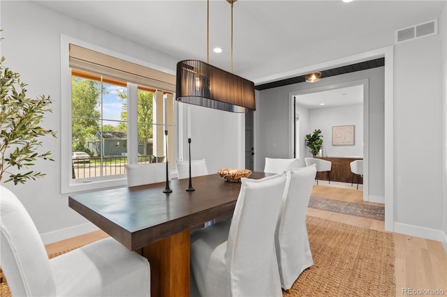 3256 S Corona, Englewood, CO 80113 - dining room featuring light wood-type flooring, baseboards, and recessed lighting