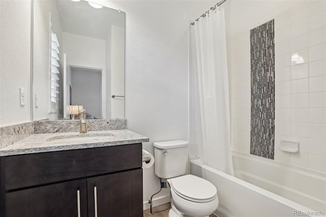 13960 Box Turtle Loop, Parker, CO 80134 - bathroom featuring vanity, toilet, and shower / bath combo with shower curtain