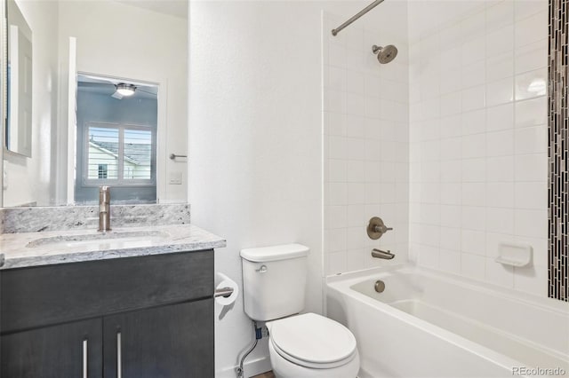 13960 Box Turtle Loop, Parker, CO 80134 - full bathroom featuring vanity, washtub / shower combination, and toilet