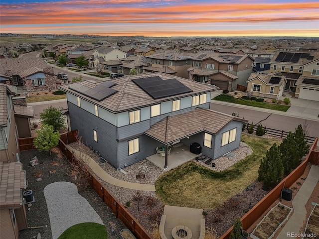 13960 Box Turtle Loop, Parker, CO 80134 - aerial view at dusk featuring a residential view
