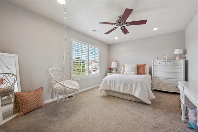 10660 Weathersfield Ct, Highlands Ranch, CO 80129 - bedroom with carpet, ceiling fan, and recessed lighting