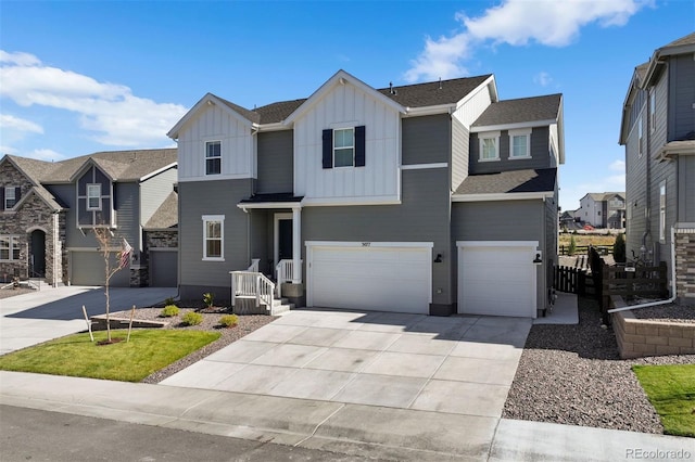 view of front facade with a garage