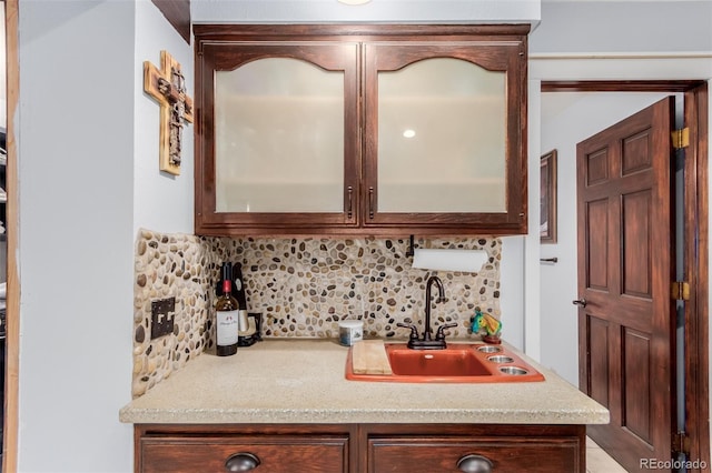 1341 Tomichi Dr, Franktown, CO 80116 - bar featuring tasteful backsplash and a sink