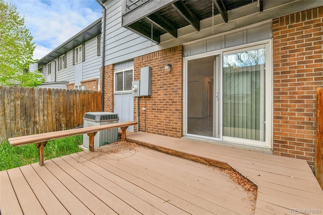 3061 W 92nd Ave Unit 8B, Westminster, CO 80031 - wooden deck featuring fence and central AC