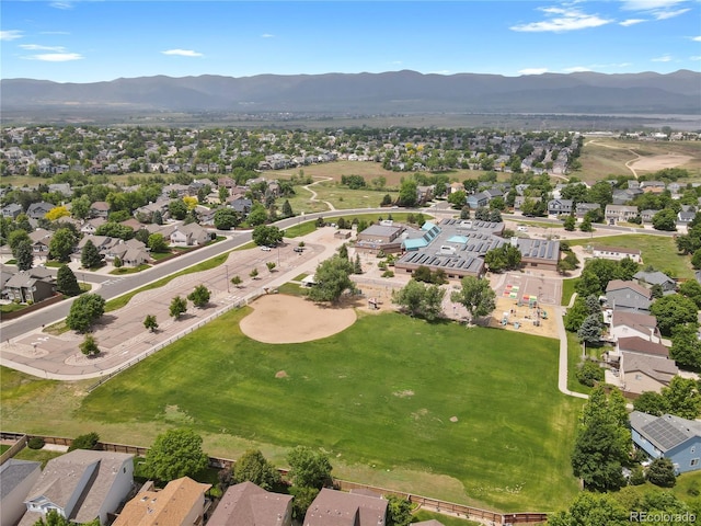 9665 Whitecliff Pl, Highlands Ranch, CO 80129 - aerial perspective of suburban area featuring a mountain backdrop