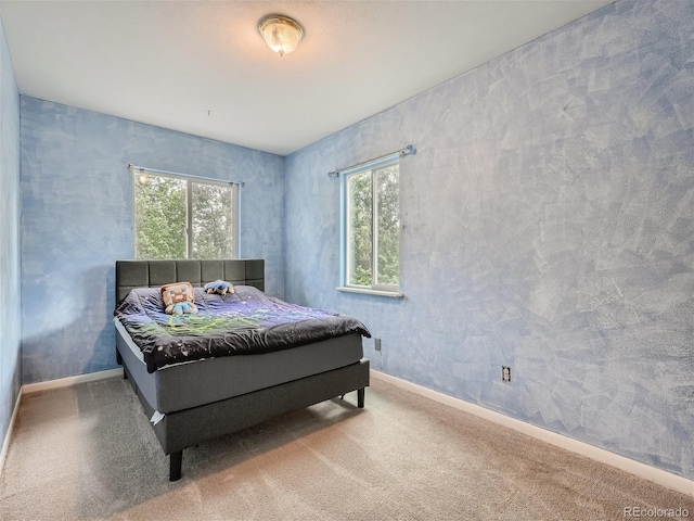 view of carpeted bedroom