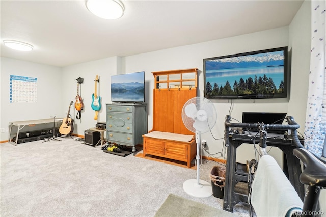 interior space featuring carpet floors