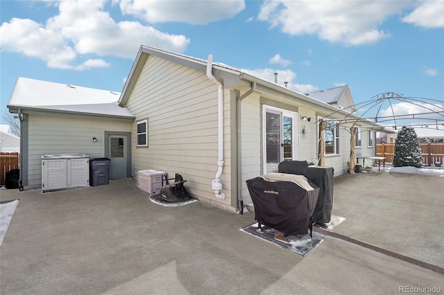 rear view of house with a patio area