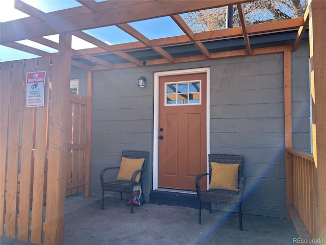 view of doorway to property