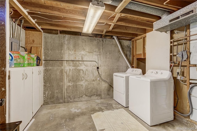 laundry area featuring laundry area and separate washer and dryer