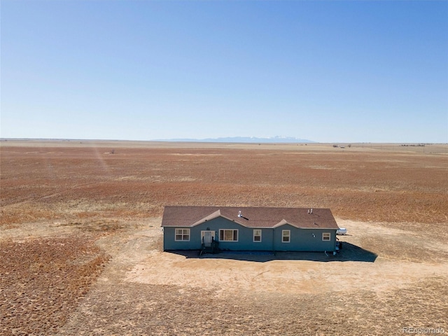 aerial view with a rural view