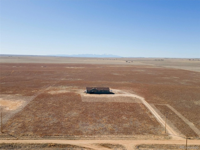 bird's eye view with a rural view