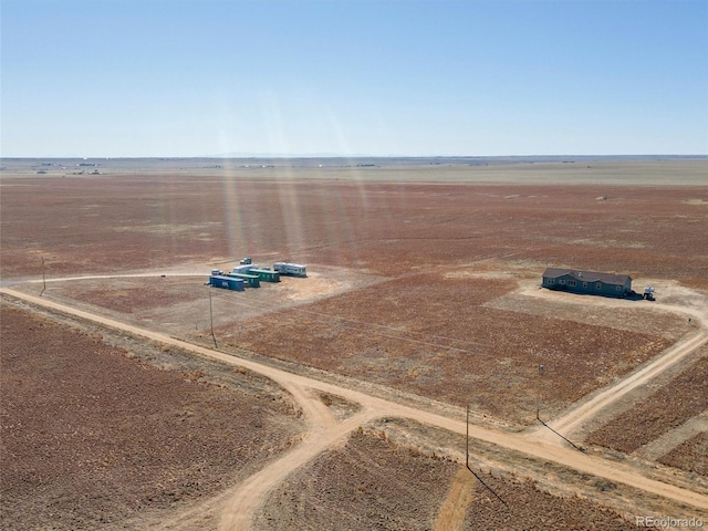 aerial view with a rural view