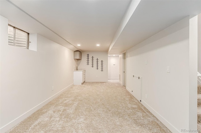 4714 S Simms Ct, Morrison, CO 80465 - finished basement featuring light carpet and recessed lighting