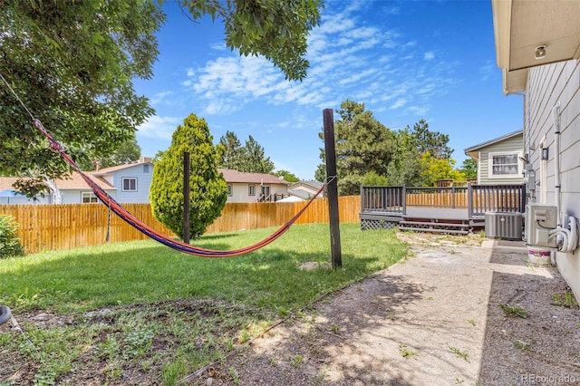 18751 E Mexico Ave, Aurora, CO 80017 - fenced backyard with a deck