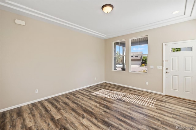 8216 Mahogany Wood Ct, Colorado Springs, CO 80927 - foyer featuring wood finished floors and baseboards