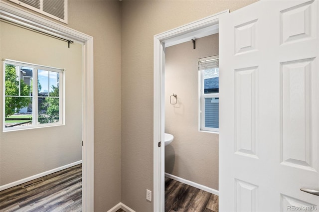 8216 Mahogany Wood Ct, Colorado Springs, CO 80927 - bathroom with wood finished floors and baseboards