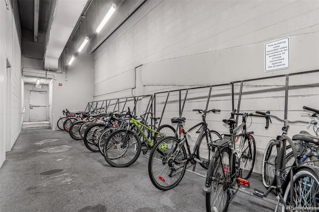 garage featuring bike storage