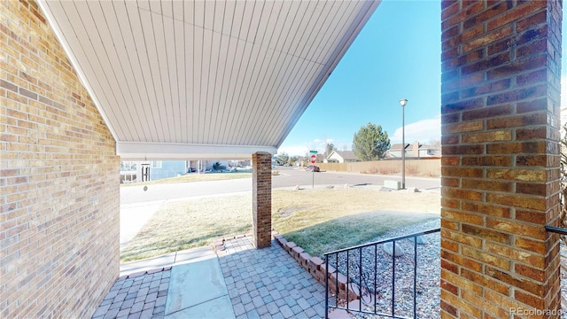 view of patio with covered porch