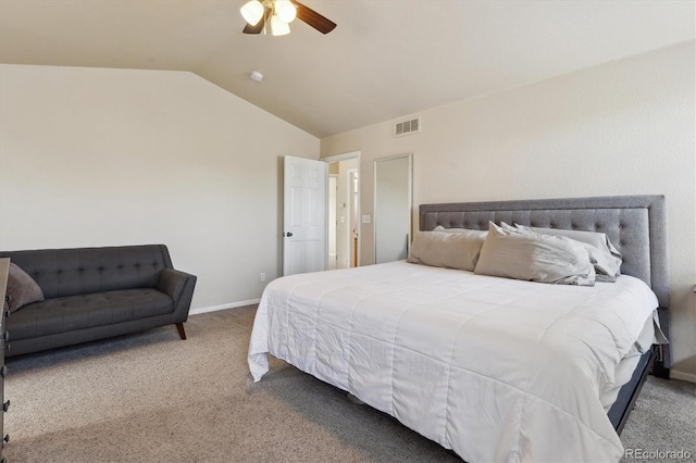 10517 Madison St, Thornton, CO 80233 - bedroom featuring carpet, lofted ceiling, a ceiling fan, and baseboards