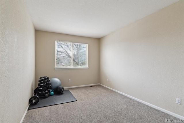 10517 Madison St, Thornton, CO 80233 - workout area featuring carpet flooring and baseboards