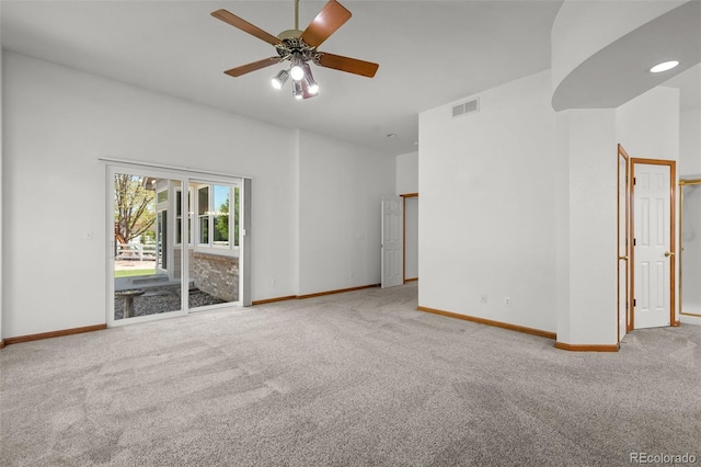 14447 Inca Ct, Westminster, CO 80023 - carpeted spare room with a ceiling fan and baseboards