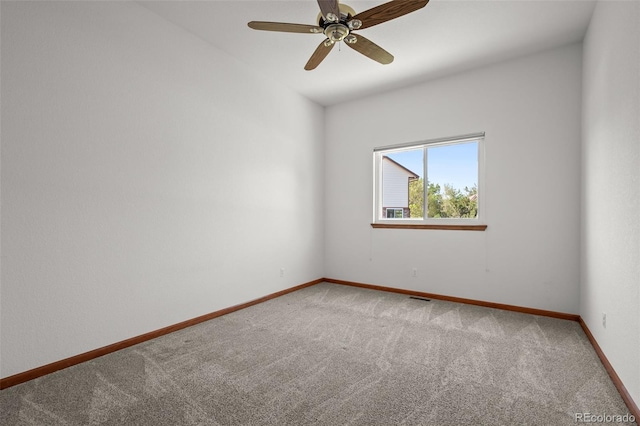 14447 Inca Ct, Westminster, CO 80023 - spare room featuring carpet flooring, baseboards, and ceiling fan