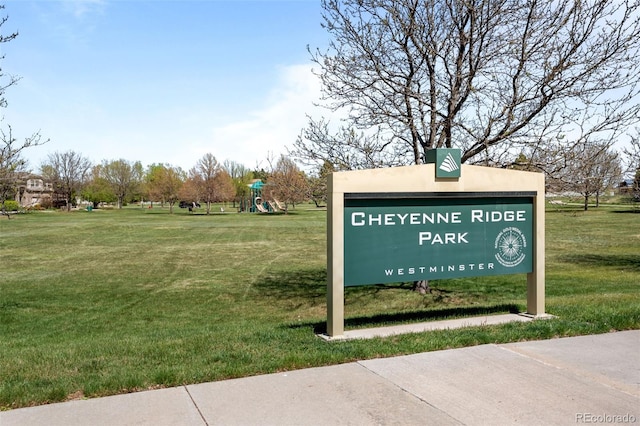 14447 Inca Ct, Westminster, CO 80023 - community sign featuring a yard