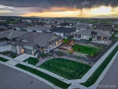 7029 Sagerock St, Castle Pines, CO 80108 - aerial view at dusk of a residential view