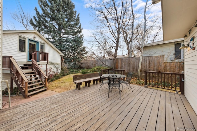 view of wooden terrace