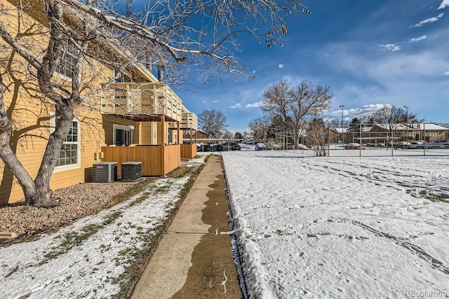 exterior space featuring central AC unit