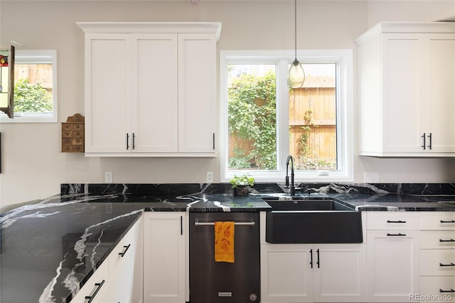 355 Steele St, Denver, CO 80206 - kitchen with a sink, dishwasher, and white cabinets
