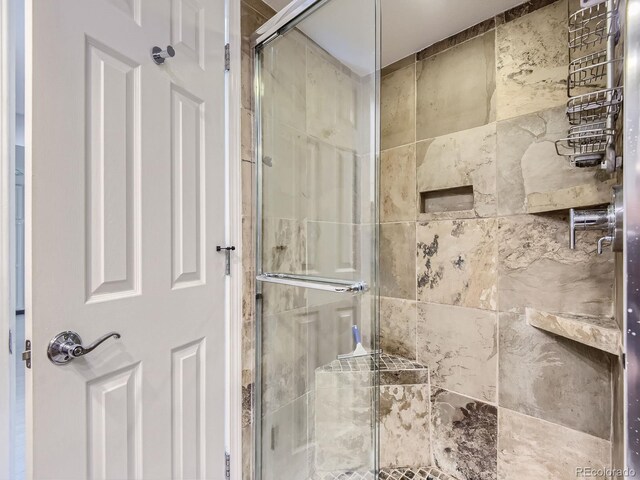 bathroom with walk in shower