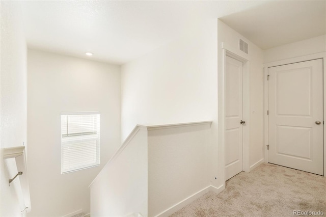 13467 Valentia St, Thornton, CO 80602 - hall featuring carpet flooring and an upstairs landing