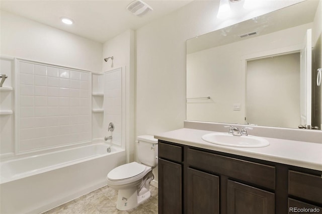 13467 Valentia St, Thornton, CO 80602 - full bath with vanity, shower / bath combination, and tile patterned flooring