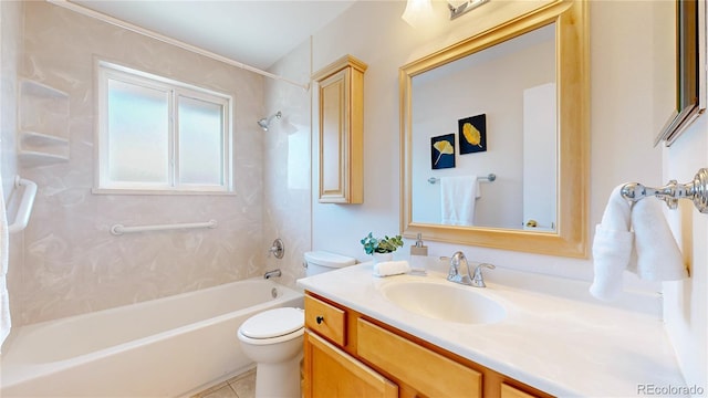 1820 W 104th Pl, Northglenn, CO 80234 - bathroom featuring shower / bathtub combination and vanity