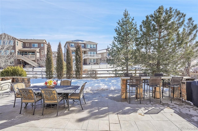 view of patio with outdoor dining space